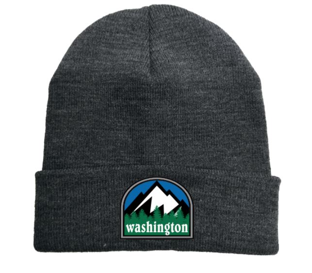 WA Mountain Charcoal Beanie