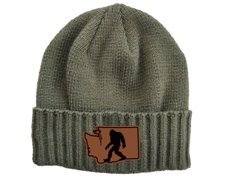WA Bigfoot Olive Beanie
