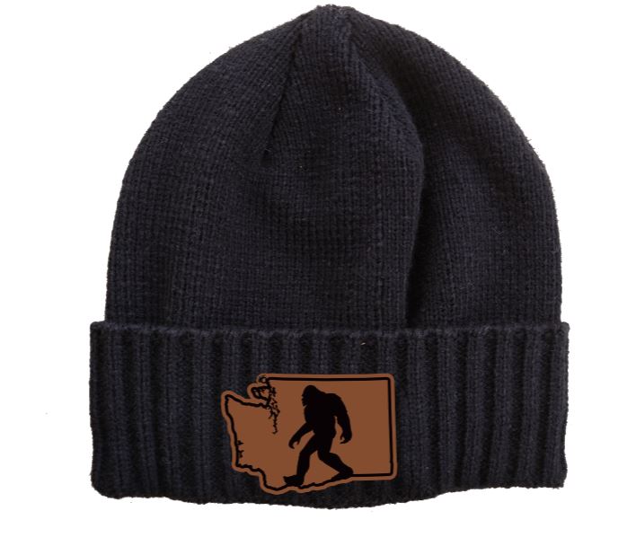 WA Bigfoot Black Beanie