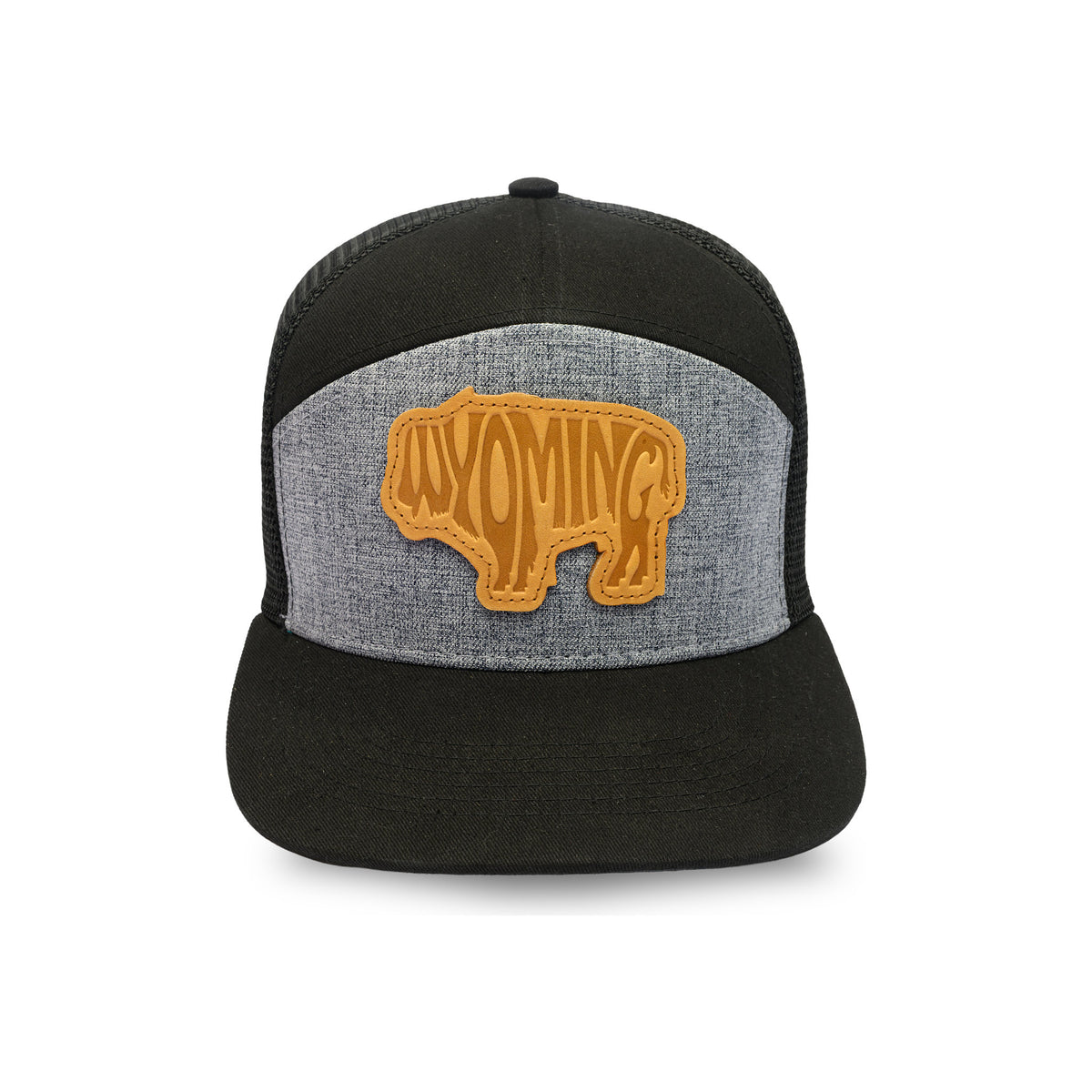WY Bison-7 Panel Heather-Black