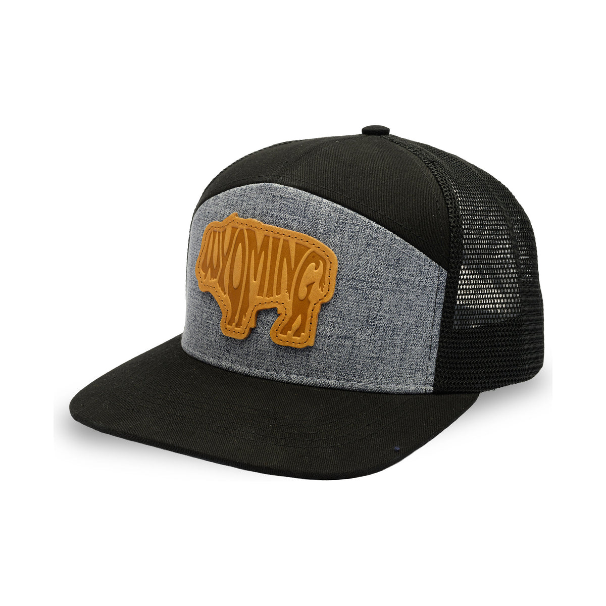 WY Bison-7 Panel Heather-Black