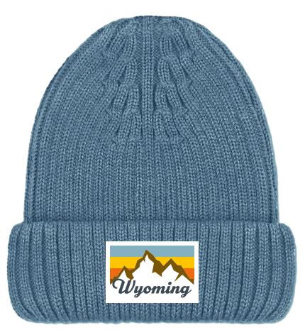 WY Peak Blue Beanie