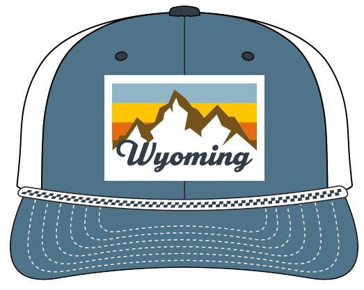 WY Peak Hat Blue/White