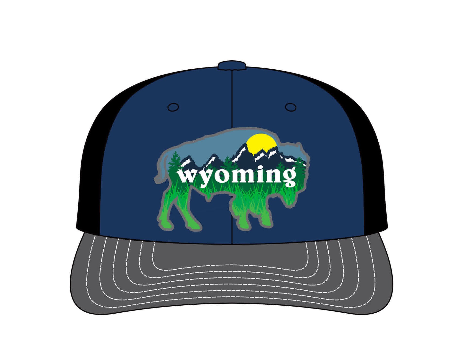 WY Bison Navy-Black-Charcoal